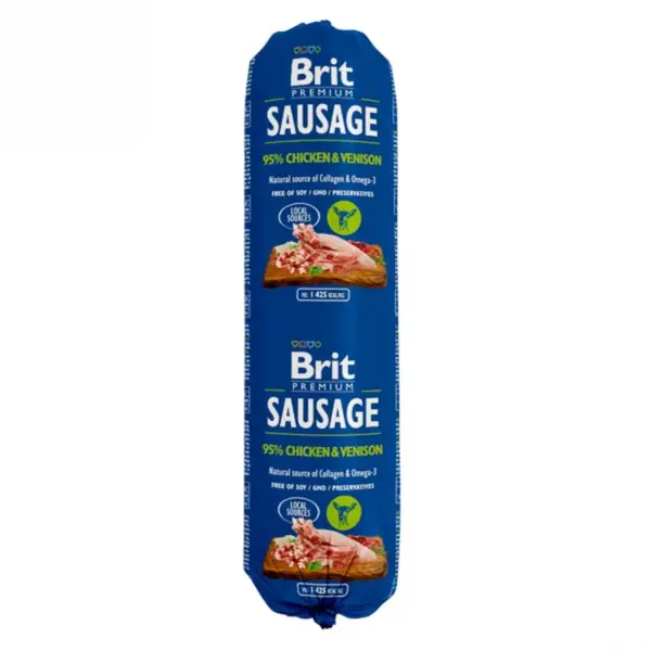 Salam pentru caini Brit cu Pui si Vanat 800 g
