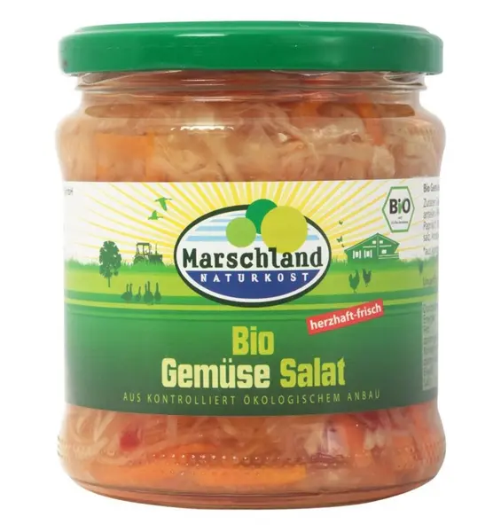 Salata de legume bio, 330 g/190 g
