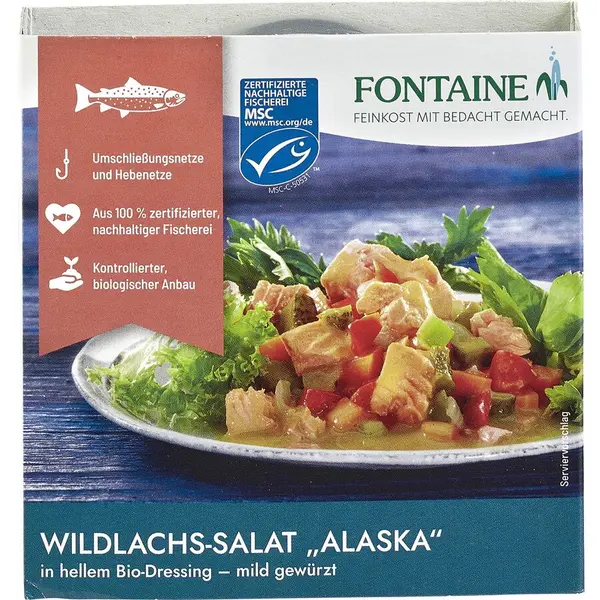 Salata de Somon Salbatic din Alaska in Dressing Usor Condimentat 200g