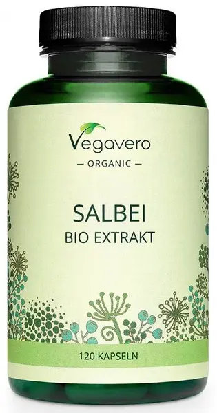 Salbei Bio Extrakt, 120 capsule, Vegavero