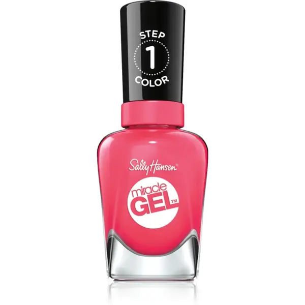 Sally Hansen Miracle Gel™ gel de unghii fara utilizarea UV sau lampa LED culoare 339 Electric Pop 14.7 ml