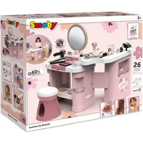 Salon de infrumusetare Smoby My Beauty Center roz cu 26 accesorii