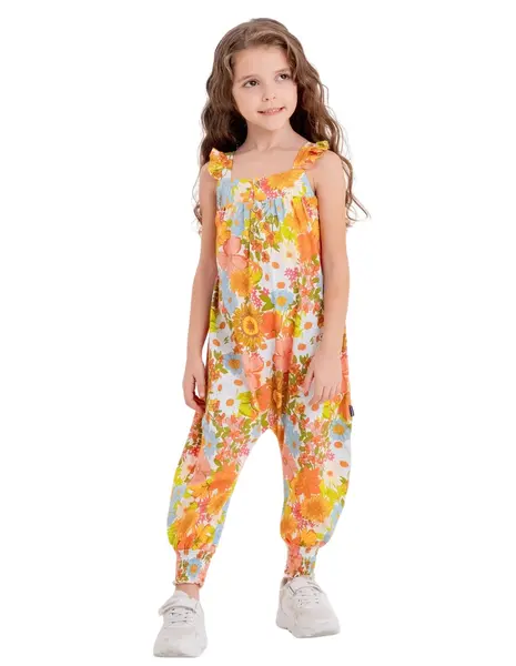 Salopeta All Flowers, de vara model multicolor