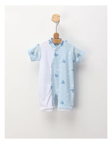Salopeta bebe, imprimata mickey blue
