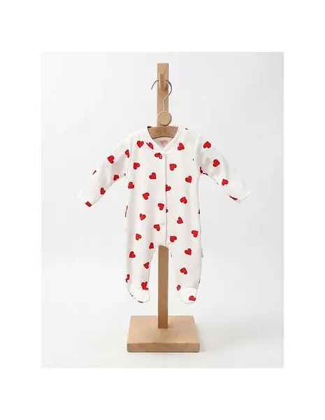 Salopeta cu botosei World Of Hearts, alb-rosu