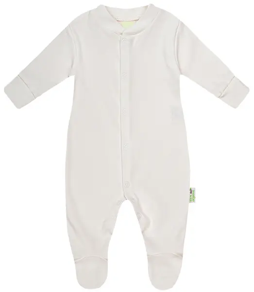 Salopetă pentru bebeluşi Bio Baby - Bumbac organic, 56 cm, 1-2 luni, ecru