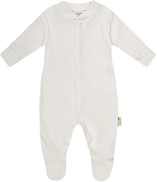 Salopetă pentru bebeluşi Bio Baby - Bumbac organic, 68 cm, 4-6 luni, ecru