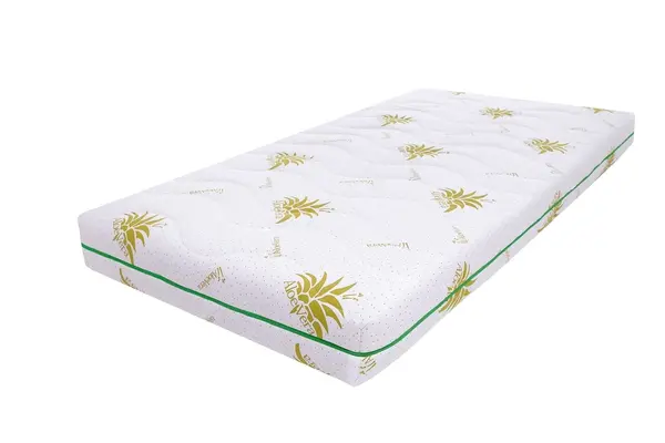 Saltea Copii Bebeluca Aloe Vera Confort 60x120 cm, spuma elastica, 10 cm, ferma, husa microfibra aloe vera, antialergica