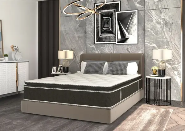 Saltea cu arcuri si memorie Somnexpert top confort 160x200x30 cu topper integrat