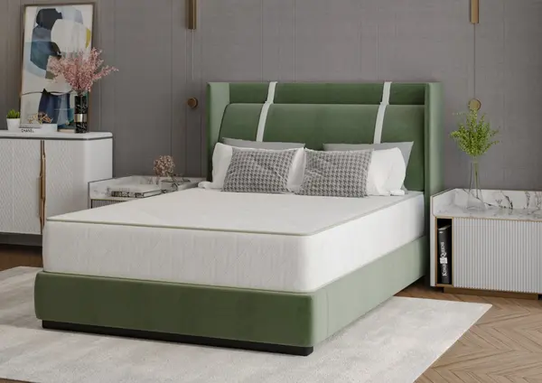 Saltea cu arcuri SomnART LETTO 160x200, înălțime 22 cm, ortopedică, husă matlasată, duritate medie-tare
