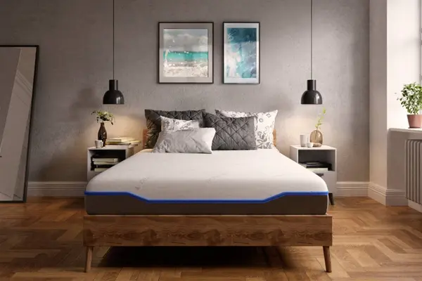 Saltea cu memorie si arcuri individuale Domine Tencel Ultra Pocket Multilayer 160x200x24 cm