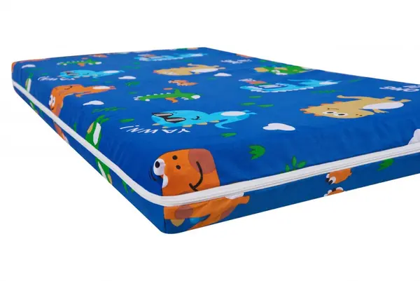 Saltea cu memorie Somnart Memory 60x120x10 cm husa impermeabila, model dinozauri