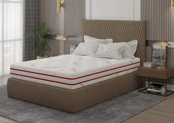 Saltea cu memorie Somnart Memory HypoallergenicMed Antibacteria 140 x 200 x 18 cm cu husa detasabila