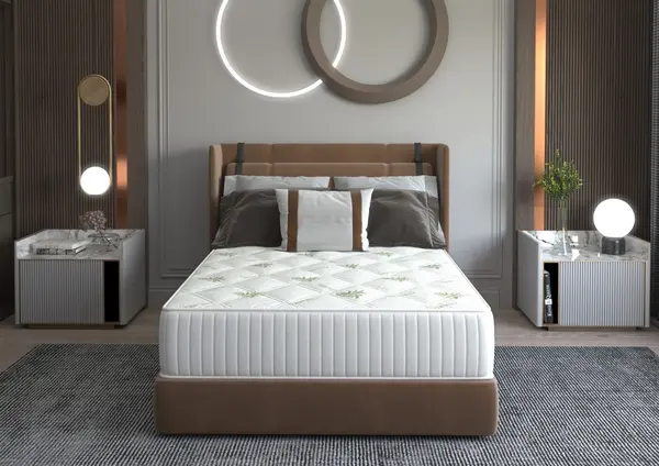 Saltea cu memorie Somnart Memory Ultimate 200x200, înălțime 24 cm, husă cu Aloe Vera, cu mânere, fermitate mare