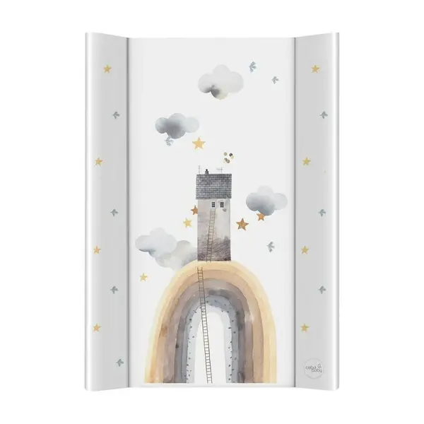Saltea de infasat, Ceba Baby, Basic, Cu Intaritura, 70x50 cm, Suprafata impermeabila, Pentru comode de infasat sau patuturi, Fara ftalati, 0 luni+, Rainbow Home