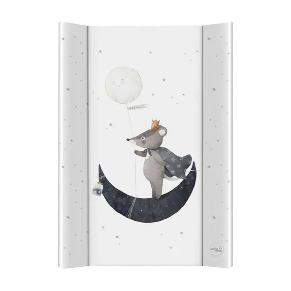 Saltea de infasat, Ceba Baby, Moale, 70 x 50 cm, Suprafata impermeabila, Pentru comode de infasat sau suprafete plane, Fara ftalati, 0 luni+, Cosmic Mouse