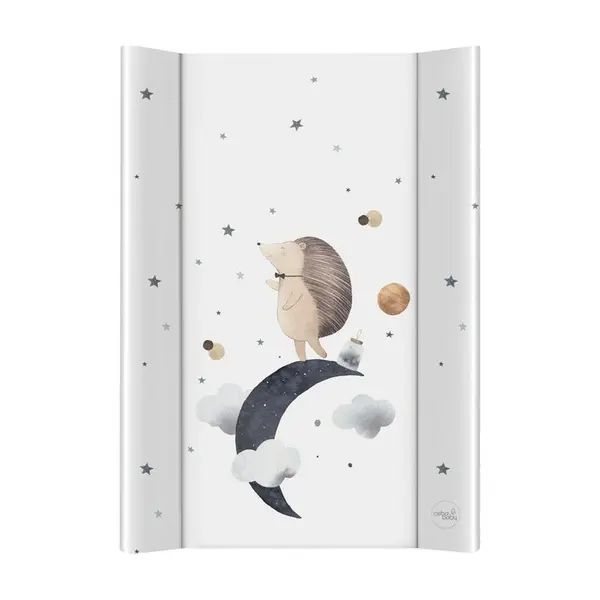 Saltea de infasat, Ceba Baby, Ultra Light, Cu Intaritura, 70x50 cm, Suprafata impermeabila, Pentru comode de infasat sau patuturi, Fara ftalati, 0 luni+, Hedgehog the Dreamer