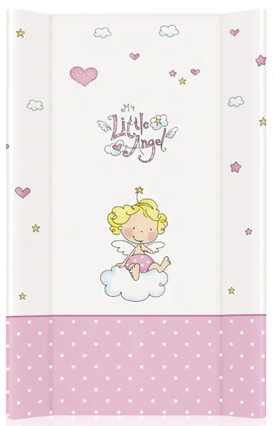 Saltea de infasat cu intaritura Lorelli - Little Angel, 50 х 71 cm, alb cu roz