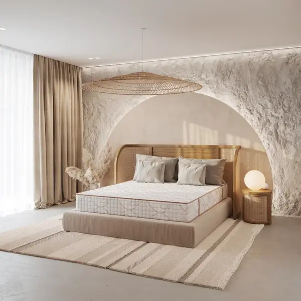 Saltea EKO POCKET cu arcuri, 100x190 cm, H 24 cm, fata vara fata iarna