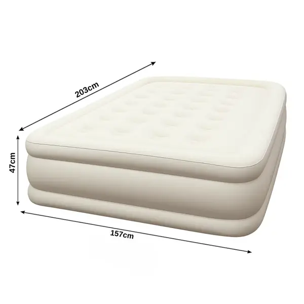 Saltea Gonflabilă de Aer 203x157x47 cm – Confort Portabil și Ușor de Utilizat