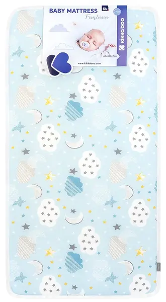Saltea Kikka Boo - Fantasia, 60 x 120 x 7 cm, Clouds Blue