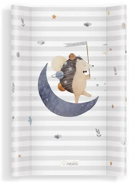 Saltea moale pentru înfășat cu bord Albero Mio - Moon Hedgehog, 70 x 47 cm