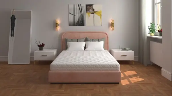 Saltea ortopedica cu spuma poliuretanica 7 zone Somnart 100 x 200 x 17 cm husa detasabila cu fermoar, fermitate medie