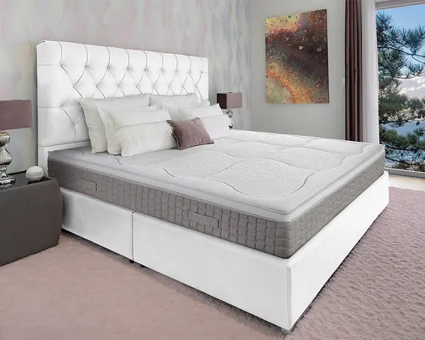 Saltea Ortopedica iSomn Viktus Bodyguard Memory Pocket 7 zone 160x200 cm, arcuri individuale, memory foam, medie, 30 cm, anatomica, husa antialergica, detasabila, lavabila