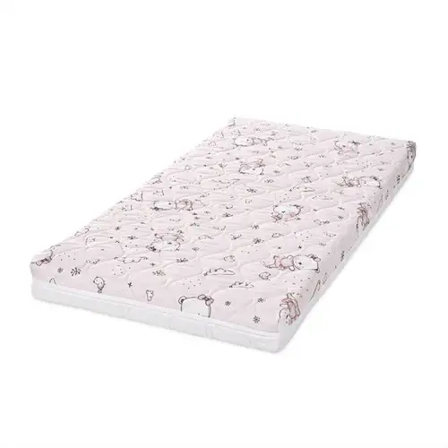 Saltea pat Lorelli Havana, 60 x 120 x 10 cm, cocos si spuma elastica, Roz