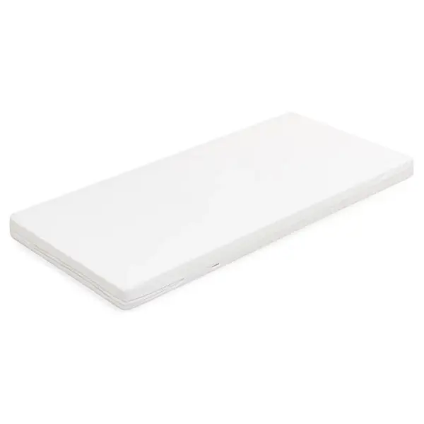 Saltea patut bebe, New Baby, Din spuma poliuretanica, Cu husa detasabila, Din bumbac, 90x40x5 cm, Alb