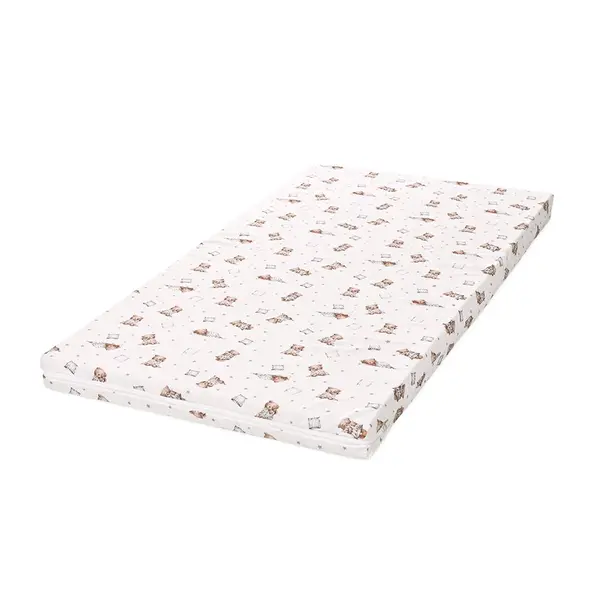 Saltea patut Classic 120x60x6 cm spuma elastica Bear and Pill Beige