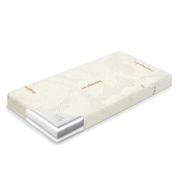 Saltea patut, New Baby, Classy, Din spuma - Visco - spuma HR, Cu husa din casmir, 120x60x12 cm, Beige