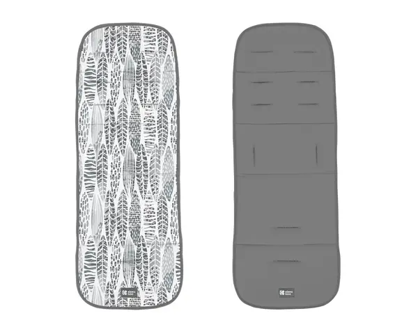 Saltea pentru carucior KikkaBoo cu doua fete Leaves Grey