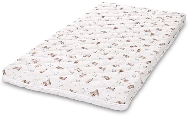 Saltea pentru copii Lorelli - Holiday, 70 х 140 х 10 cm, bej cu ursuleți dormind
