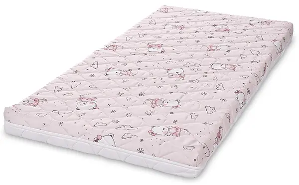 Saltea pentru copii Lorelli - Holiday, 70 х 140 х 10 cm, ursuleț balerină roz