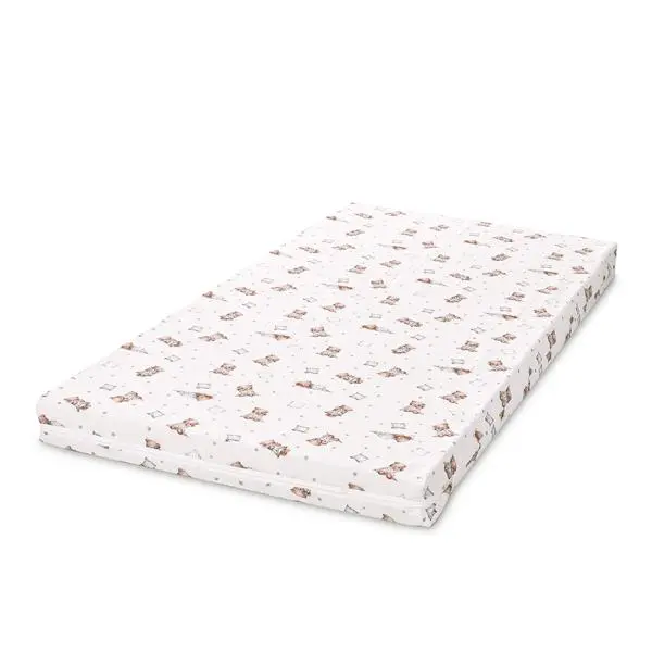 Saltea pentru pat Lorelli Classic Bear Pillow Beige din spuma elastica 60x120x9 cm