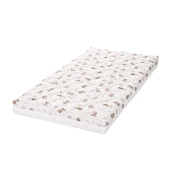 Saltea pentru patut Lorelli Havana Bear and Pillow Beige 120x60x10 cm, cocos si spuma elastica