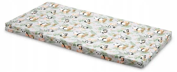 Saltea pentru pătuț Sensillo - Panda și vulpe, 120 x 60 x 6 cm