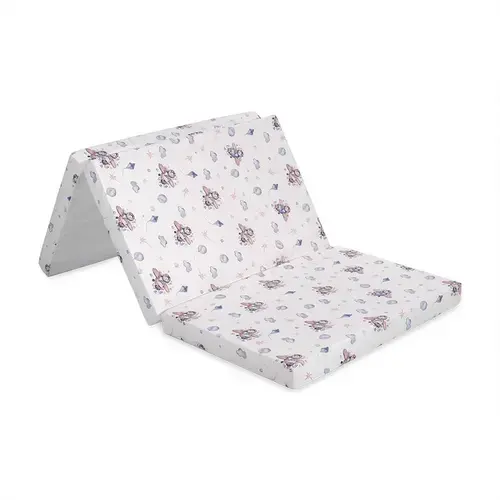 Saltea pliabila de voiaj Lorelli Blue, 60 x 120 x 5 cm, spuma elastica non alergica si non-toxica, husa detasabila si lavabila, pliere compacta, geanta transport