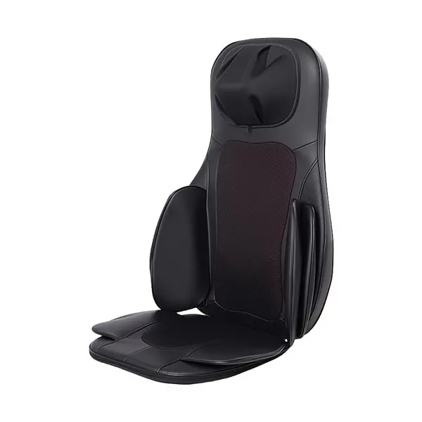 Saltea scaun pentru masaj cu role Shiatsu 3D cu incalzire pentru ameliorarea durerilor de spate, gat, umeri, solduri, talie si fese, ideal pentru acasa, birou sau masina