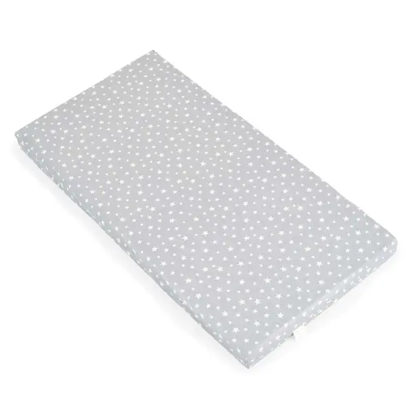 Saltea spuma Moni Hugzzz Classico 60 x 120 x 9 cm Gri Stelute Albe
