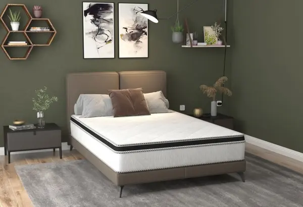 Saltea superortopedica cu arcuri Somnart Fermo, husa matlasata 90 x 200 x 30 cm