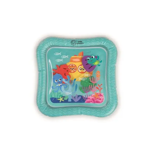Salteluta cu apa, Baby Einstein, Sensory Splash, 40x40 cm, Contine creaturi maritime plutitoare, Dezvolta abilitatile motorii, Invatarea cauza-efect, 0-36 luni, Multicolor