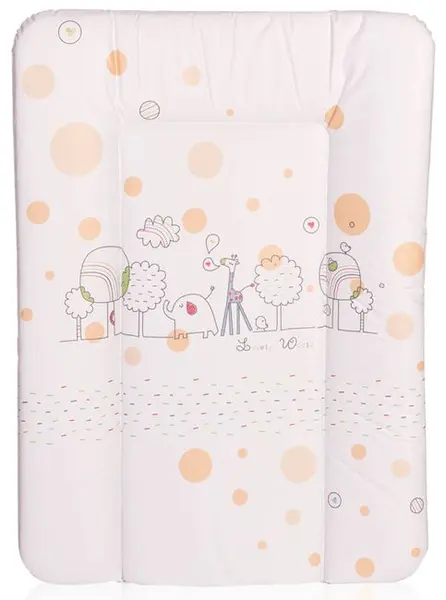 Salteluță moale de înfășat Lorelli - Lovely world, bej cu animale, 50 х 70 cm