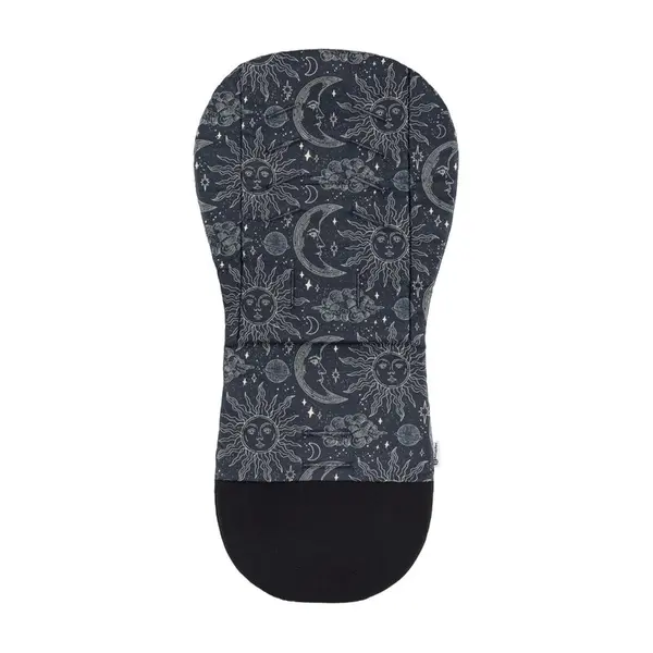 Salteluta pentru carucior PetiteMars Foamy Gri inchis reversibila, cu doua fete, din spuma, universala, 86x42 cm