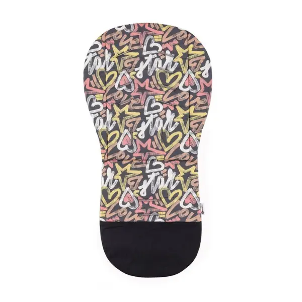 Salteluta pentru carucior PetiteMars Foamy GriMulticolor reversibila, cu doua fete, din spuma, universala, 86x42 cm
