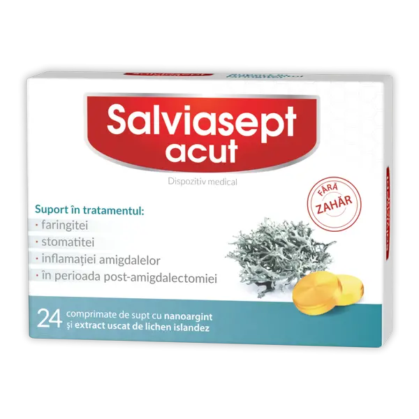 Salviasept Acut fara zahar, Zdrovit | 24 comprimate