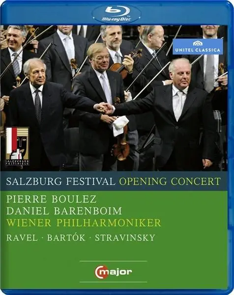 Salzburg Festival Opening Concert 2008 - Blu ray | Wiener Philharmoniker, Maurice Ravel, Bela Bartok, Pierre Boulez, Daniel Barenboim, Igor Stravinsky, Michael Beyer