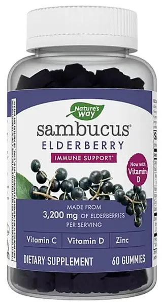 Sambucus Gummies, 60 tablete de jeleu, Nature's Way