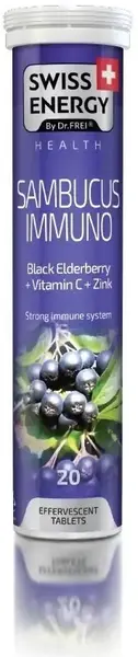 Sambucus Immuno, 20 comprimate efervescente, Swiss Energy